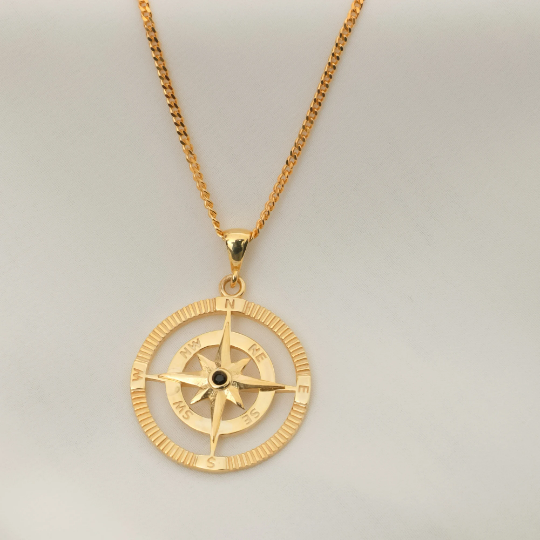 Compass Sterling Silver Necklace