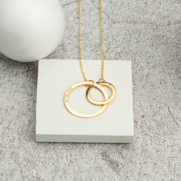 Linked Two Circles Necklace