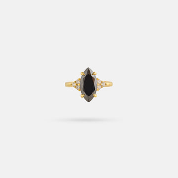 Marquise Cut Onyx Inspired  925 Silver Zircon Ring