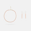 Pink Pearl Necklace & Earrings Set