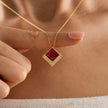 Ruby Pave Statement Necklace