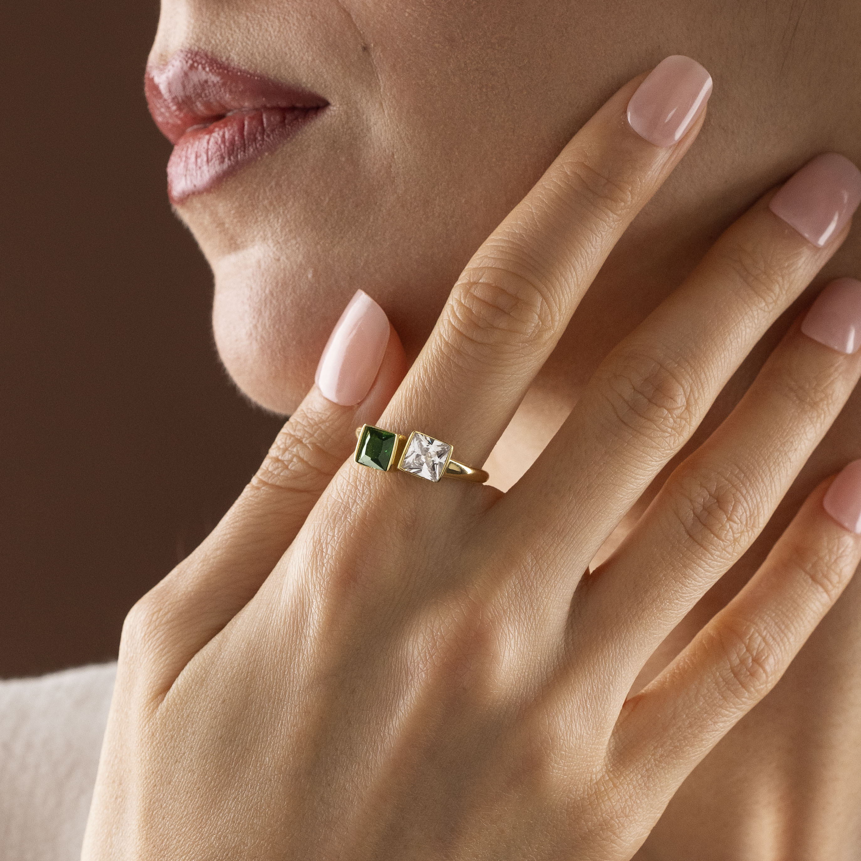 Toi et Moi Ring 925 Sterling Silver