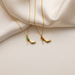 Emerald Stiletto Pendant Necklace  925 Sterling Silver