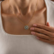 Pave Turkuaz Evil Eye Necklace