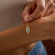925 Sterling Silver Evil Eye Bracelet with Sparkling Zircon Stones