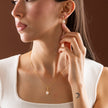 Pearl Necklace and Earrings Set 925 Sterling Silver