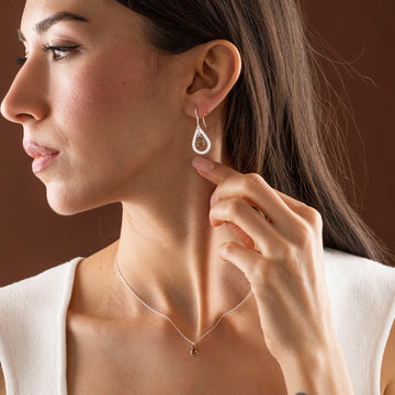 Zultanit Teardrop Necklace Earrings Jewelry Set