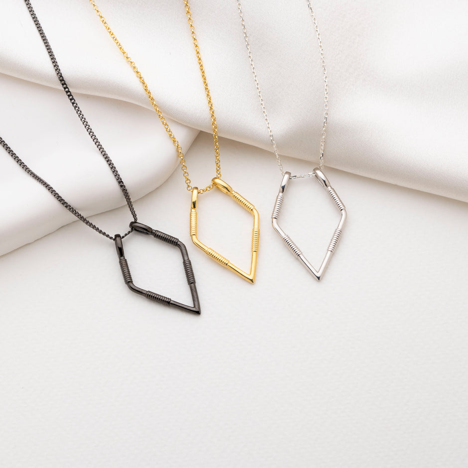 Geometric Ring Holder Necklace