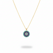 Pave Turkuaz Evil Eye Necklace