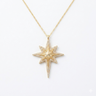 3D North Star Celestial Necklace Sterling Silver Jewelry