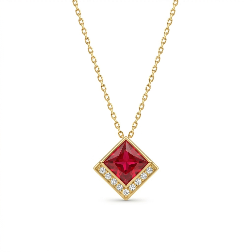 Ruby Pave Statement Necklace