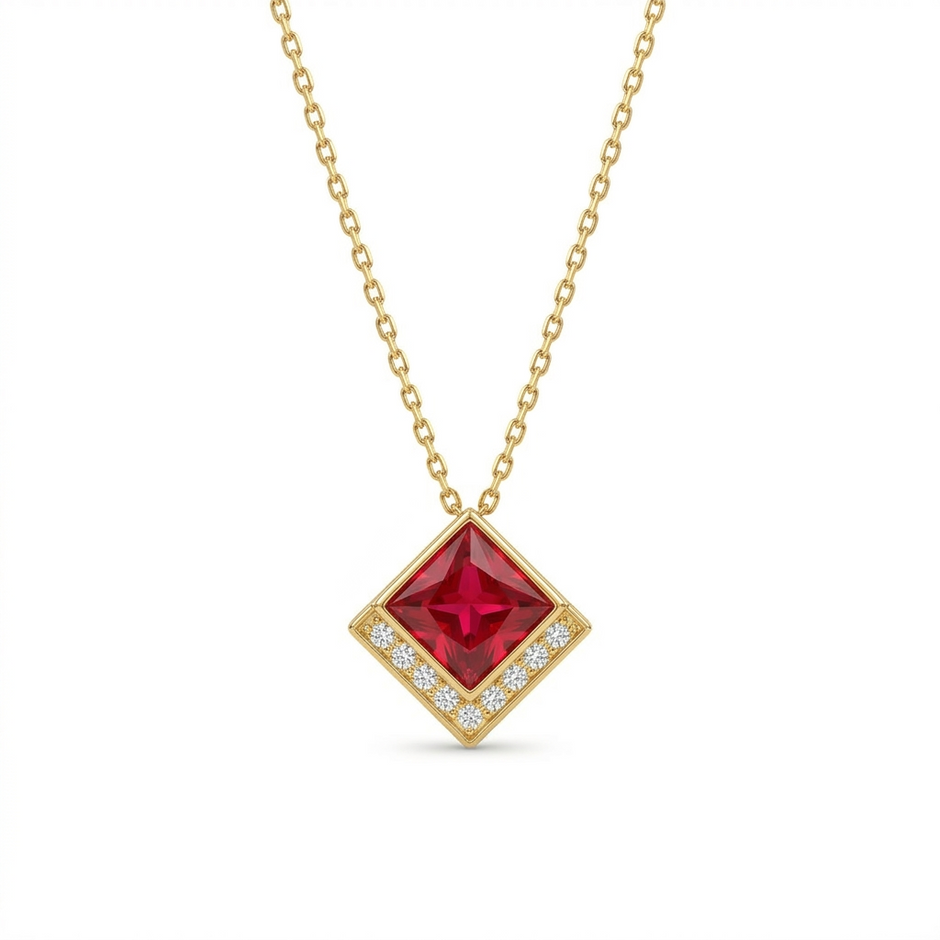 Ruby Pave Statement Necklace