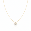 Moissanite Solitaire Necklace in 14K Gold