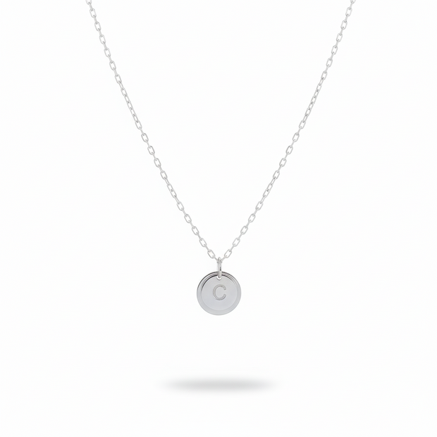 Personalized Double Plate Disc Necklace 925 Sterling Silver