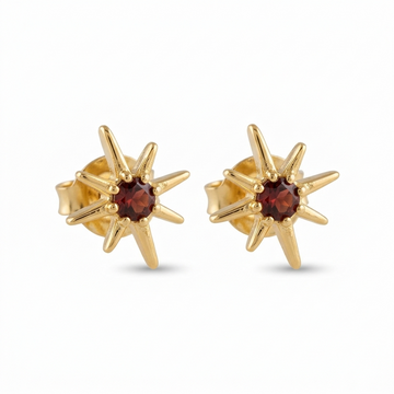 Northstar Birthhstone Stud Earrings 925 Sterling Silver