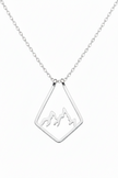 14K Solid Gold Mountain Ring Holder Necklace