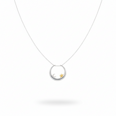 Sun and Moon Ring Holder Necklace