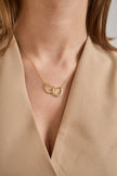 Personalized Interlocking Hearts Necklace