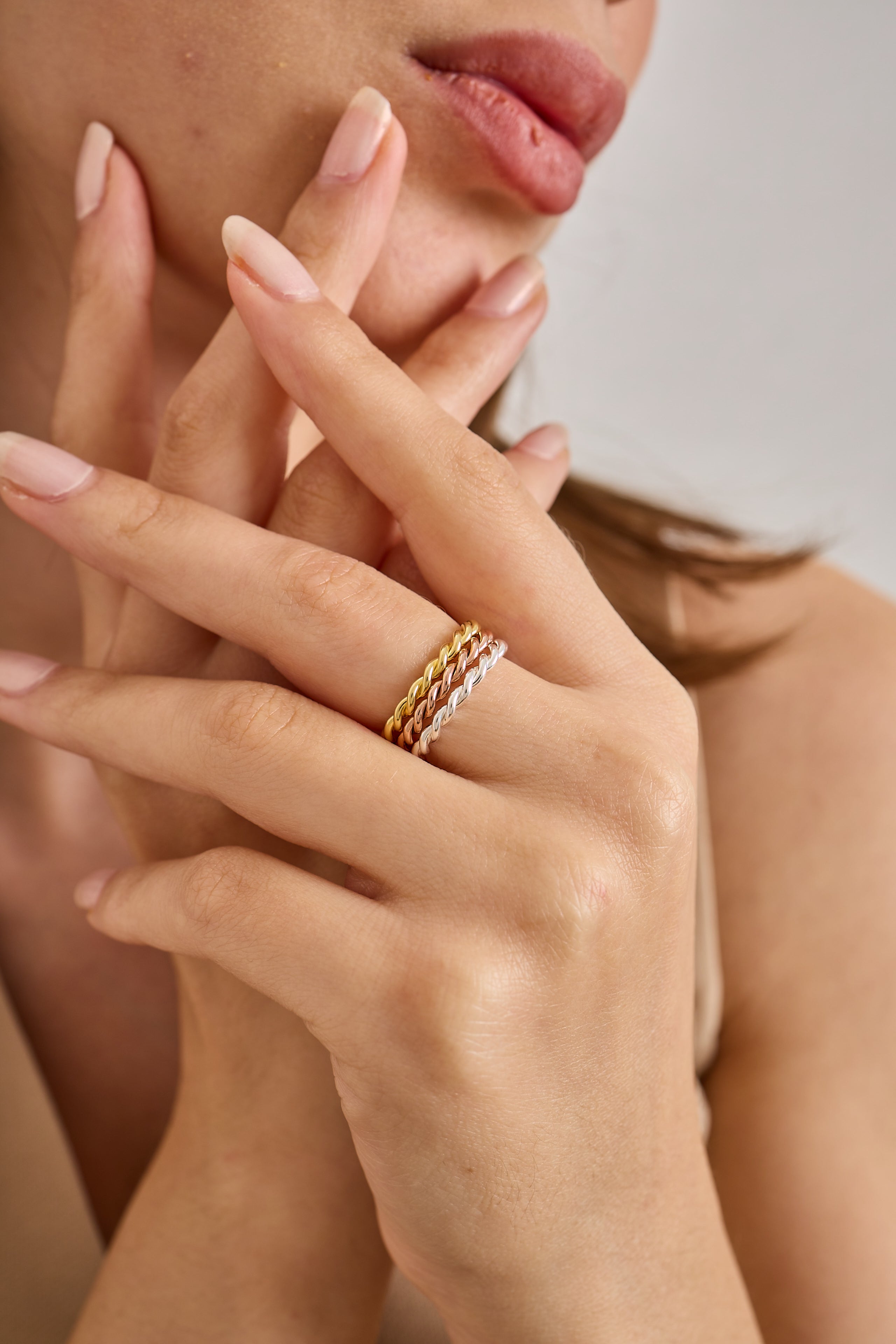 Twisted Rope Stacking Ring 925 Sterling Silver