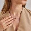 925 Sterling Silver Black Zircon Halo Necklace & Earrings Set