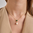 Emerald Green & Pearl Jewelry Set