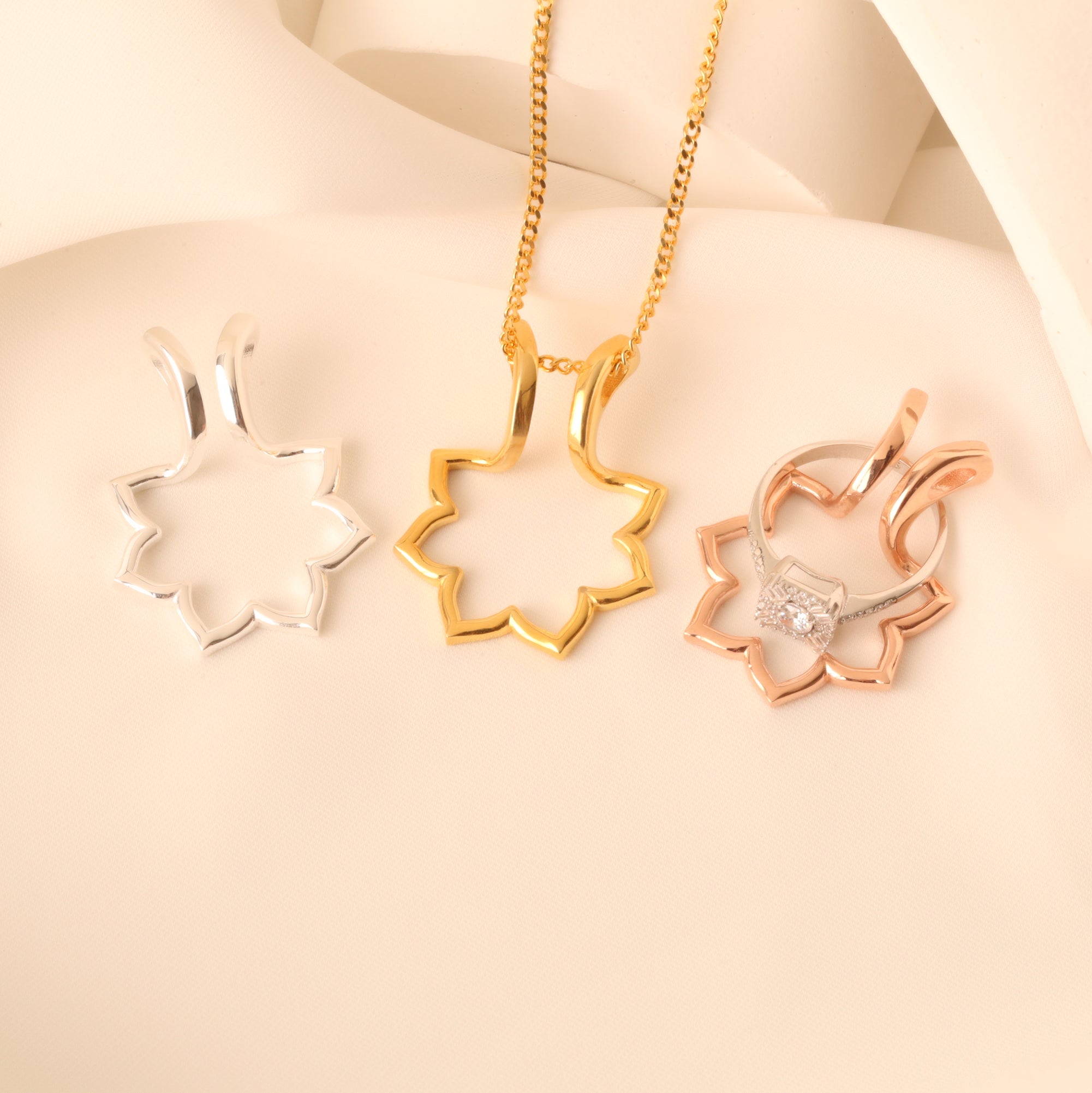 Sunflower Ring Holder Necklace