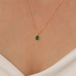 Elegant Pear-Cut Emerald Green Jewelry Set