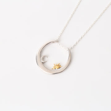 Sun and Moon Ring Holder Necklace