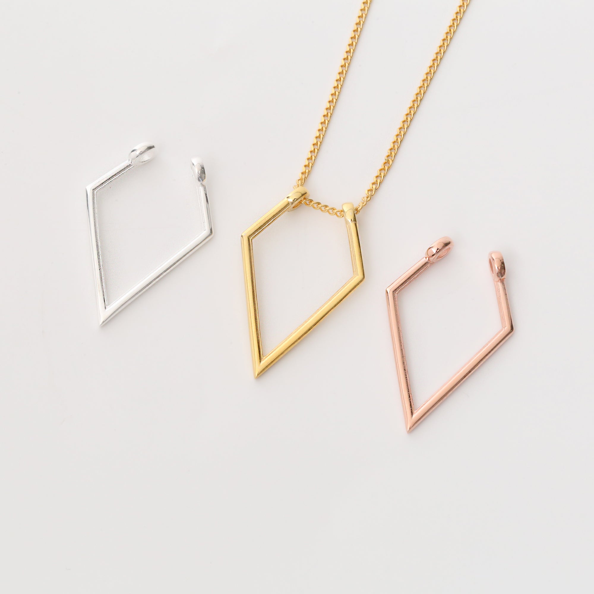 Geometric Ring Holder Necklace