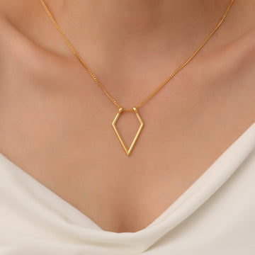 Geometric Ring Holder Necklace
