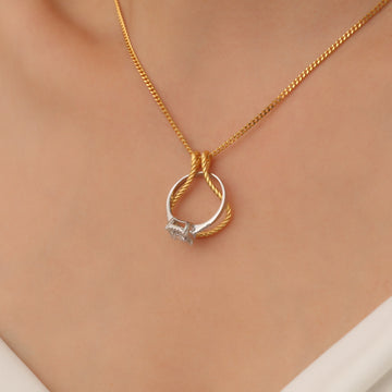 Horseshoe Ring Holder Necklace