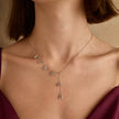 Lariat Name Necklace Handmade 925 Sterling Silver Bubble Letter