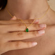 Drop Emerald Necklace
