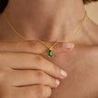 Drop Emerald Necklace