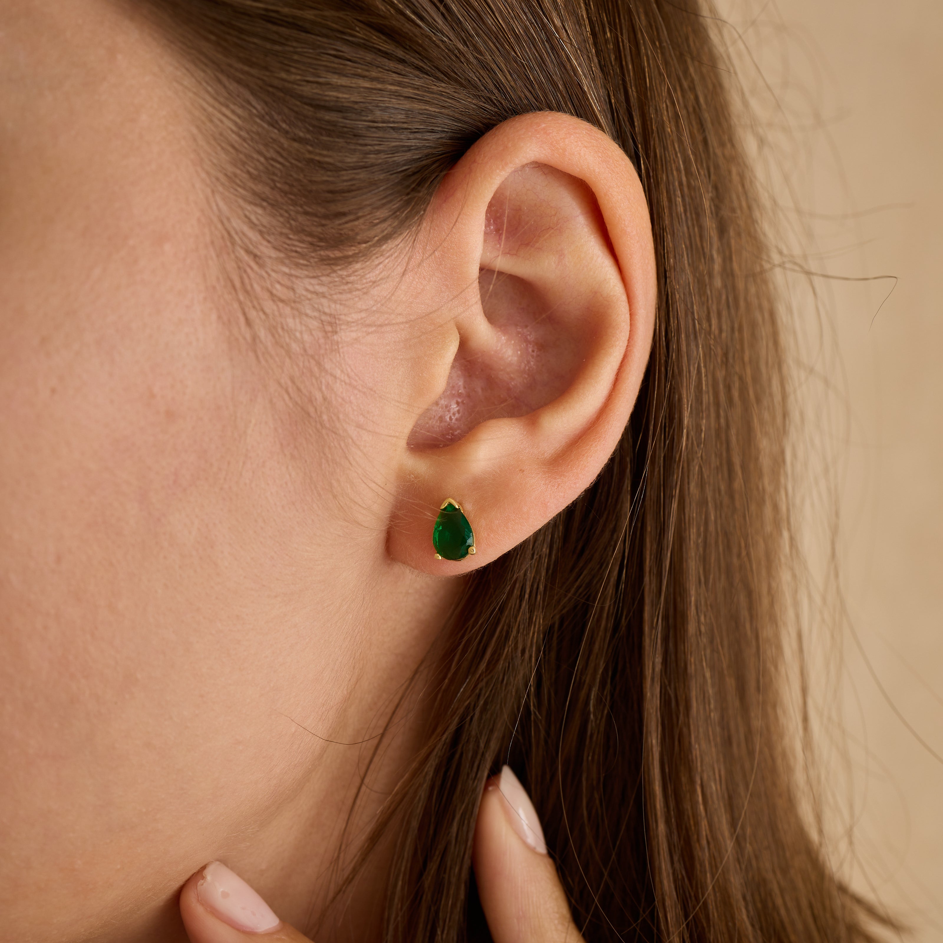 Handmade Emerald Teardrop Set