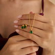 Handmade Emerald Teardrop Set