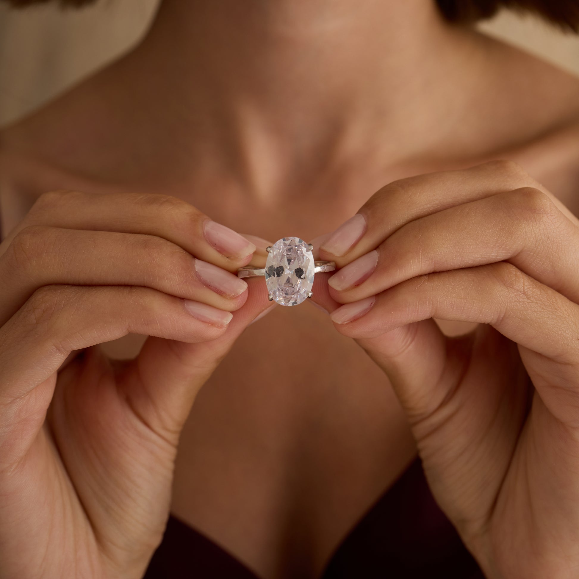 Carat Oval Moissanite Engagement Ring Oval Moissanite Engagement