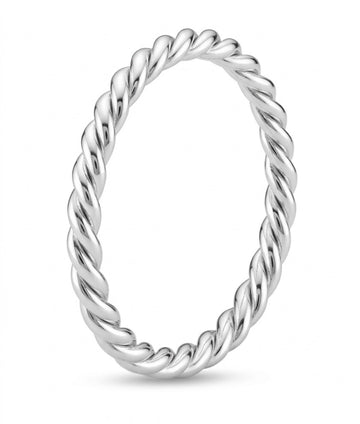 Twisted Rope Stacking Ring 925 Sterling Silver
