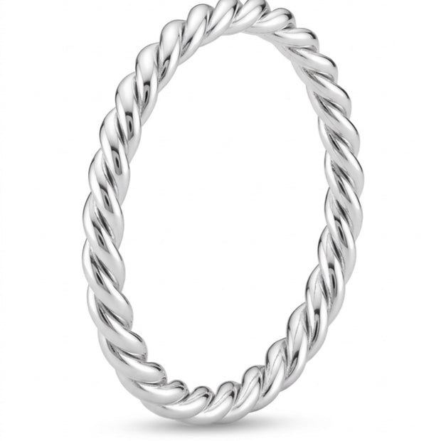 Twisted Rope Stacking Ring 925 Sterling Silver