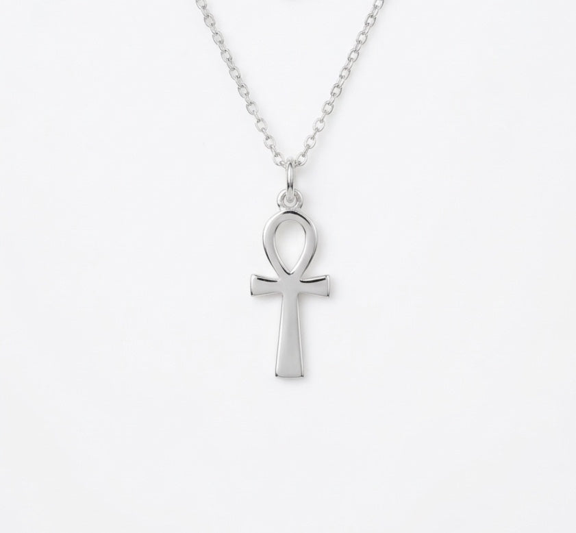 Tiny Ankh Necklace 925 Sterling Silver
