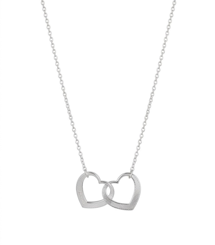 Personalized Interlocking Hearts Necklace