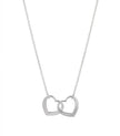 Personalized Interlocking Hearts Necklace