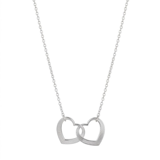 Personalized Interlocking Hearts Necklace