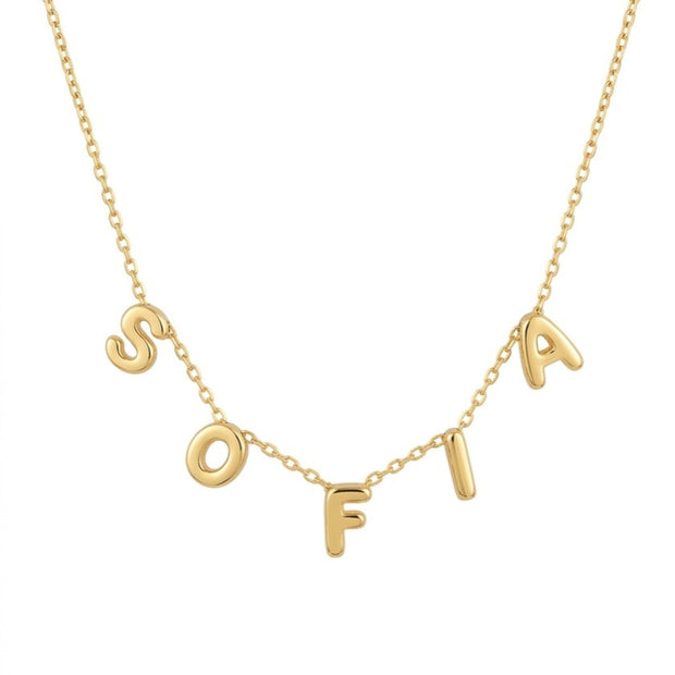 Custom 3D Mini Puff Name Necklace