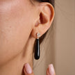Black Teardrop Earrings 925 Sterling Silver Onyx Style Drop