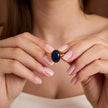 Oval Sapphire Style Blue Zircon Ring