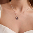 Personalized Double Plate Disc Necklace 925 Sterling Silver
