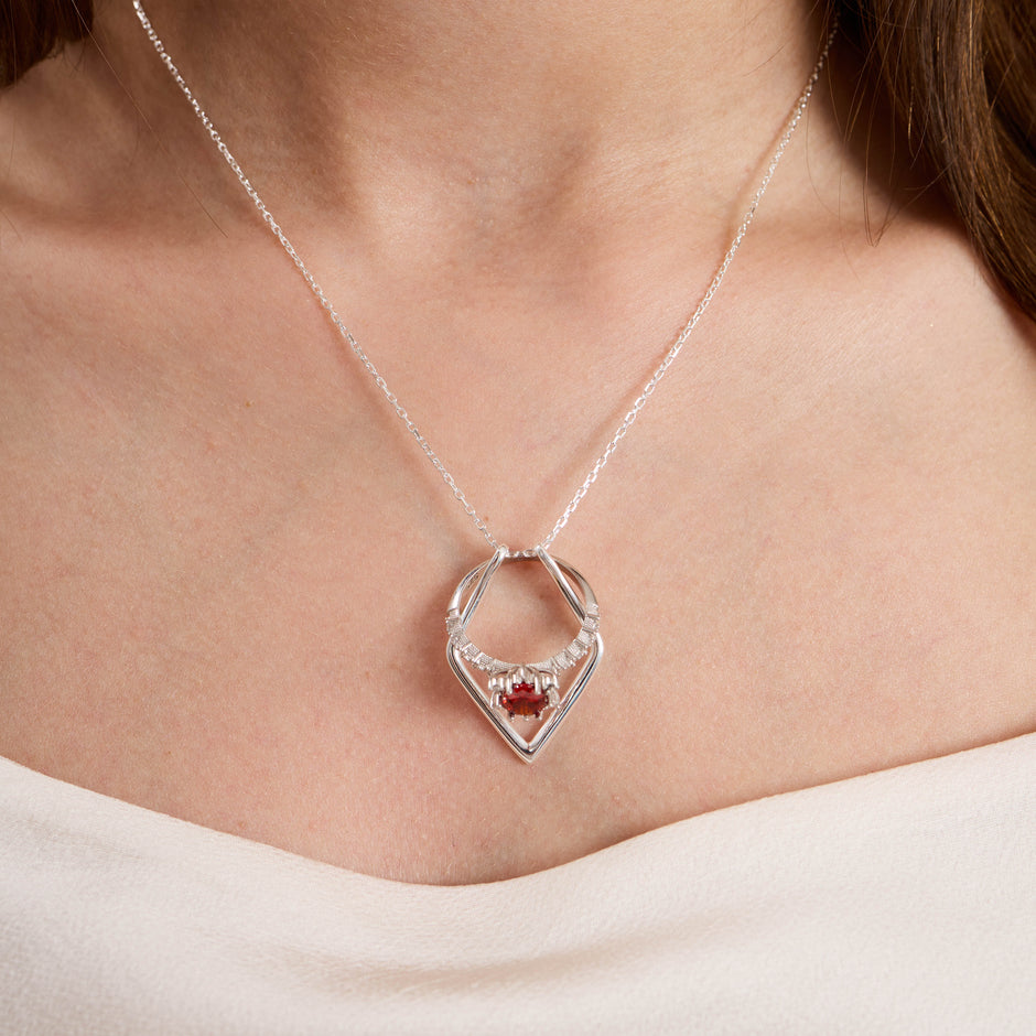 Geometric Ring Holder Necklace