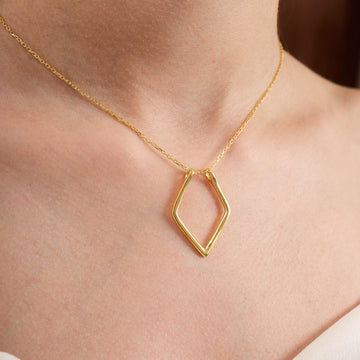 Geometric Ring Holder Necklace