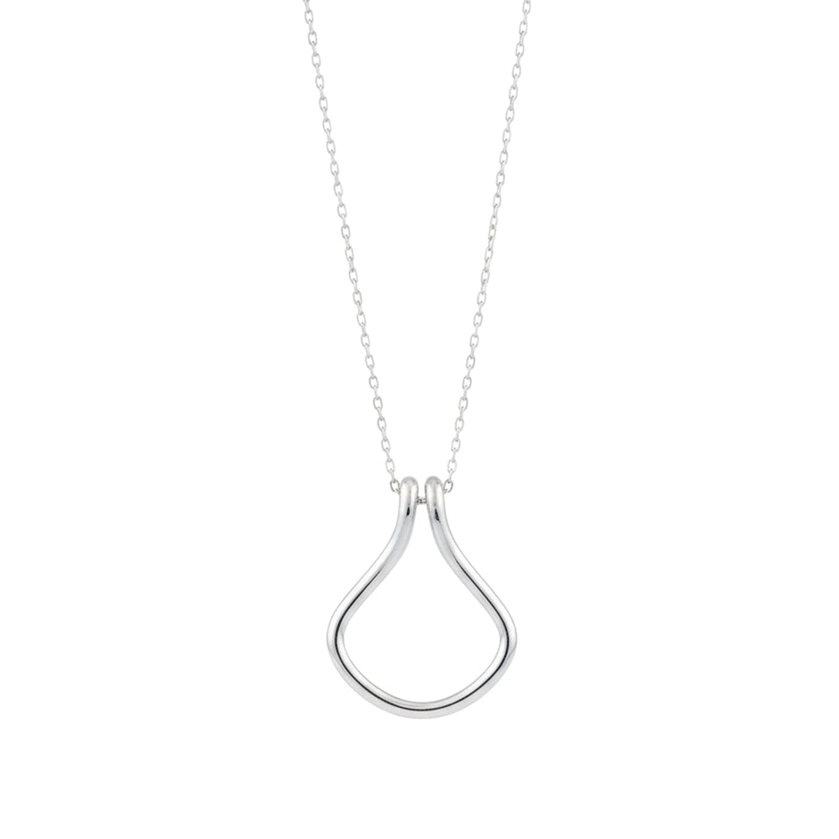 14k Gold Horseshoe Ring Holder Necklace